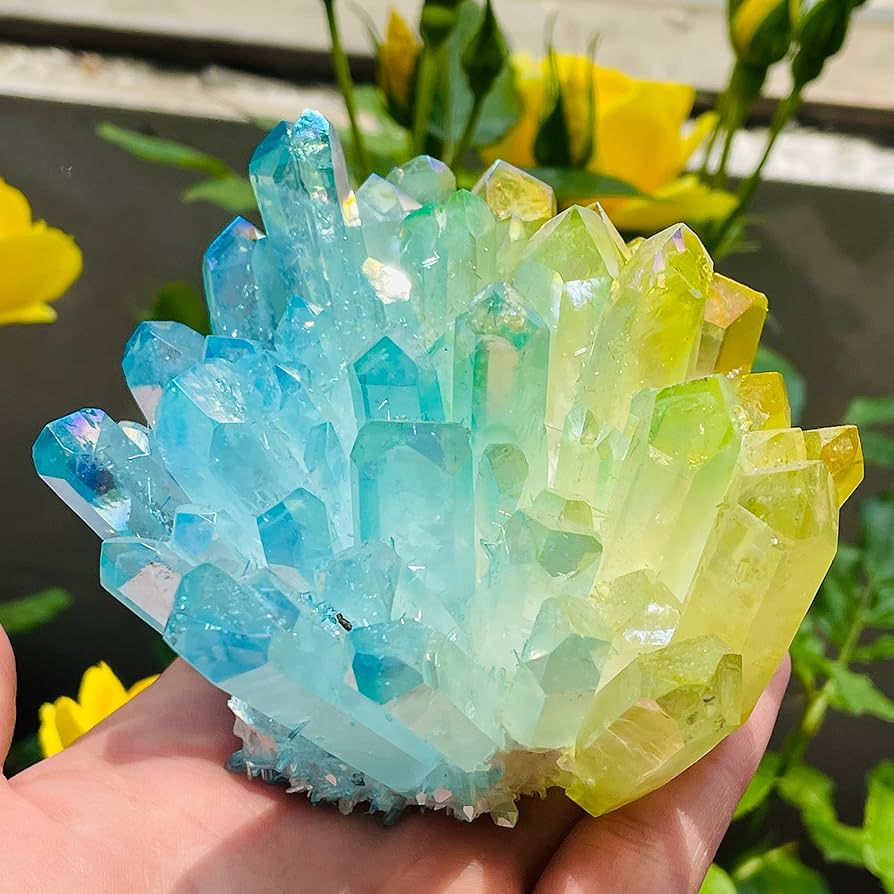 ✳️極煌美クラスター‼️極上に輝く美水晶✨レインボー 水晶クラスター 天然石 原石 ✳️極煌美クラスター‼️極上に輝く美水晶✨レインボー 水晶クラスター